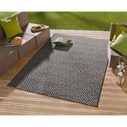 Rackhams Indoor - Outdoor Black Karo Rug - 240X340 cm - thumbnail 4