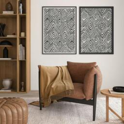 Rackhams Art Wall Decoration - Set of 2 wall art prints - 12 x 16 inches / 30.5 x 40.65 cm - Polyester Canvas 260 gsm - Canvas wrapped - thumbnail 2