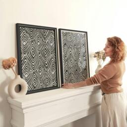 Rackhams Art Wall Decoration - Set of 2 wall art prints - 12 x 16 inches / 30.5 x 40.65 cm - Polyester Canvas 260 gsm - Canvas wrapped