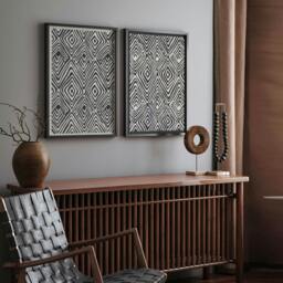 Rackhams Art Wall Decoration - Set of 2 wall art prints - 12 x 16 inches / 30.5 x 40.65 cm - Polyester Canvas 260 gsm - Canvas wrapped - thumbnail 4