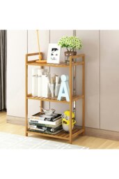 Rackhams 3 Tier Wood Audriel Bookcase - Brown - thumbnail 4
