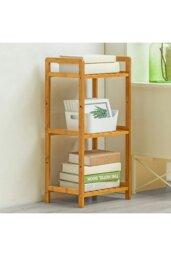 Rackhams 3 Tier Wood Audriel Bookcase - Brown - thumbnail 5