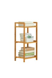 Rackhams 3 Tier Wood Audriel Bookcase - Brown - thumbnail 2