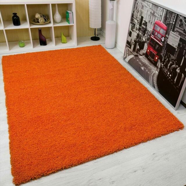 Rackhams Shaggy Rug - Orange - 160cm x 230cm (5.2ft x 7.5ft)