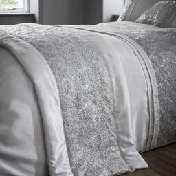 Rackhams Rouen Quilted Bed Runner - Silver - Quilted Runner