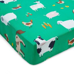 Rackhams Farmyard Animals Fitted Sheet - Double - thumbnail 2