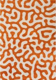 Rackhams Joli Doodle Orange & White Rug - 200X290 cm