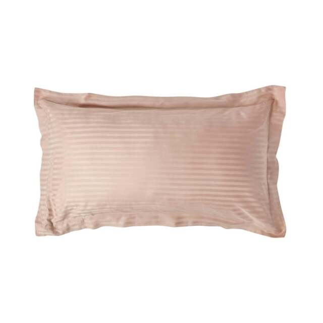 Rackhams Silky 330 TC Egyptian Cotton Satin Stripe Oxford Pillowcase, King Size - Taupe Beige - image 1