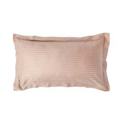 Rackhams Silky 330 TC Egyptian Cotton Satin Stripe Oxford Pillowcase, King Size - Taupe Beige
