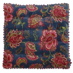 Rackhams Malisa Square Cushion Cover - Smoke Blue - 50 x 50cm - Smoke Blue - 100% Cotton