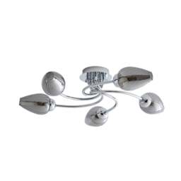 Rackhams Lina 5-Light Chrome Flush Ceiling Light - thumbnail 3
