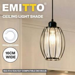 Rackhams Crystal Ceiling Light Shade Pendant Lamp Shade Table Floor Lamps Black - thumbnail 2