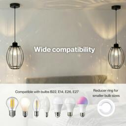Rackhams Crystal Ceiling Light Shade Pendant Lamp Shade Table Floor Lamps Black - thumbnail 6