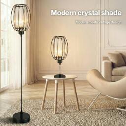Rackhams Crystal Ceiling Light Shade Pendant Lamp Shade Table Floor Lamps Black - thumbnail 4