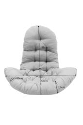 Rackhams Outdoor T-Shaped Egg Chair Cushion Hanging Swing Chair Pad,Light Grey - thumbnail 6