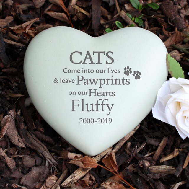 Rackhams Personalised Cat Memorial Garden Ornament - image 1