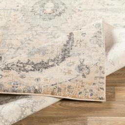 Rackhams Indigo-Vintage Beige Grey Black Traditional Floral Boho Rug - 130 x 170 cm - thumbnail 4