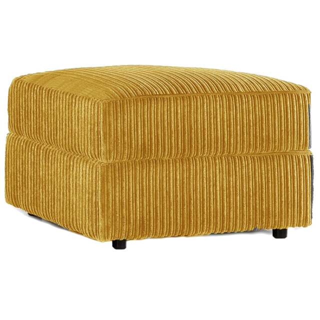 Rackhams Luxor / Ferguson / Delta Jumbo Cord Footstool - Mustard - image 1