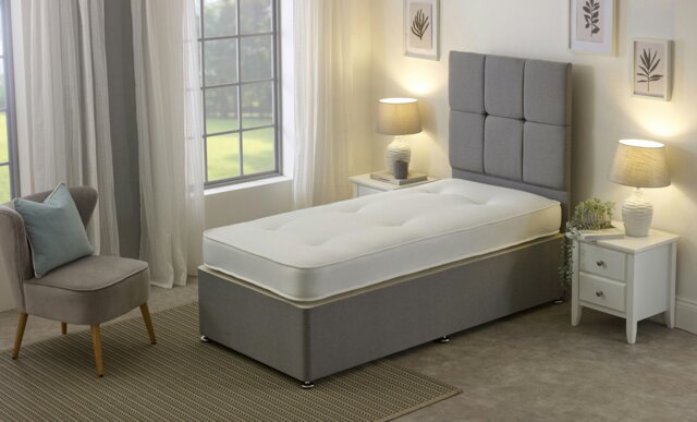 Rackhams Double-Sided Tufted Innerspring Mattress - 17cm Deep, Medium Comfort - White - 1 - European Small Single Mattress (80cm x 200cm) - image 1