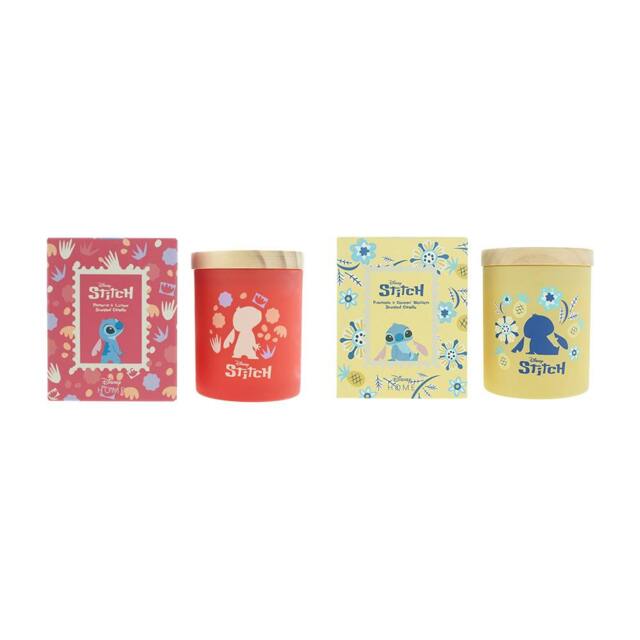 Rackhams Stitch Scented Candle Gift Set 2×195g - Plumeria & Lychee, Pineapple & Coconut Blossom - Candle - No - 195g