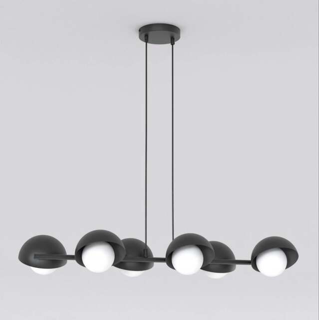 Rackhams BOOM Pendant lamp 6 x G9 Black with White Shade - image 1