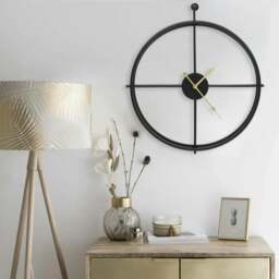 Rackhams Wall Clock Black 52 cm Iron - thumbnail 1
