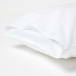 Rackhams Crisp & Cool 200 TC Egyptian Cotton Percale Kids' Pillowcases – 40 x 60 cm, 2 Pack - Grey - thumbnail 3