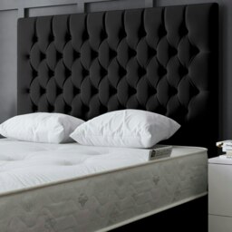 Rackhams Seraphine Divan Bed with Upholstered Headboard - Black - King - thumbnail 3