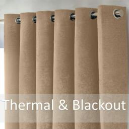 Rackhams Chenille Blackout Ring Top Eyelet Curtains - 229cm width x 229cm drop - thumbnail 3