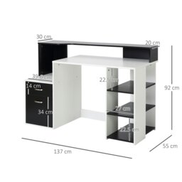 Rackhams Multi-Storage & Workstation Desk Table Storage Shelves - thumbnail 4