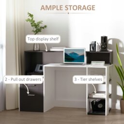 Rackhams Multi-Storage & Workstation Desk Table Storage Shelves - thumbnail 6