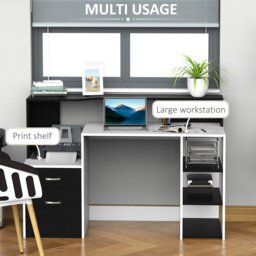 Rackhams Multi-Storage & Workstation Desk Table Storage Shelves - thumbnail 5