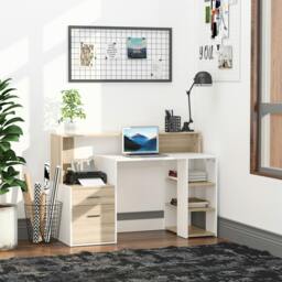 Rackhams Multi-Storage & Workstation Desk Table Storage Shelves