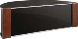 "Rackhams Sirius 1200 Black with Remote Friendly Beam Thru Glass Door and Walnut/Oak Profiles for up to 55"" LCD/Plasma/LED Cabinet TV Stand" - thumbnail 3