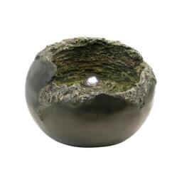 Rackhams Solar Powered Rock Bowl Water Feature with LED Light & Battery Backup – Garden Fountain for Patio, Decking & Outdoor Spaces - thumbnail 1