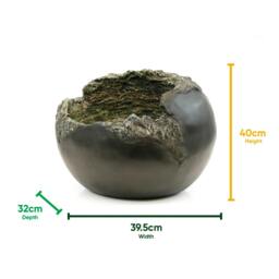 Rackhams Solar Powered Rock Bowl Water Feature with LED Light & Battery Backup – Garden Fountain for Patio, Decking & Outdoor Spaces - thumbnail 2