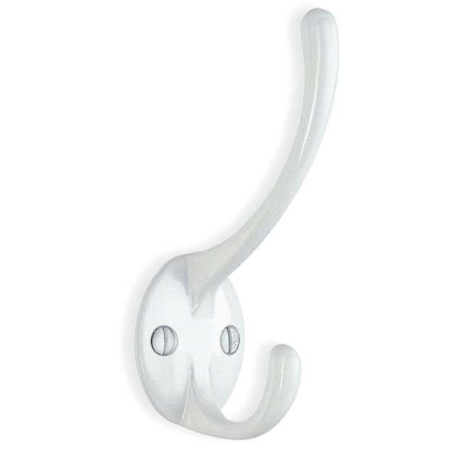 Rackhams Hat and Coat Hook in White Lacquer, Height 100 mm - image 1