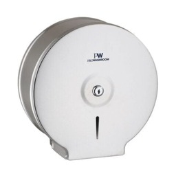 Rackhams Pro Washroom Stainless Steel Jumbo Toilet Roll Dispenser Space-Saving Wall-Mount, High-Capacity 250mm Roll Holder Lockable - thumbnail 1