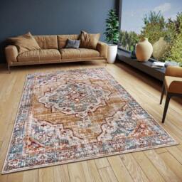 Rackhams Short Pile Rug Strozzi Oriental Bordered Design - 57X90 cm - thumbnail 5