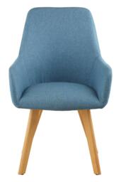 Rackhams Stockholm Blue Dining Chair with Angular Legs - thumbnail 2
