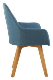 Rackhams Stockholm Blue Dining Chair with Angular Legs - thumbnail 4