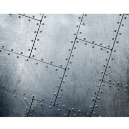 Rackhams Tiled Metal Wall Mural - Steel - Steel - Medium - W300cm x H240cm - thumbnail 2