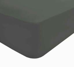 Rackhams Deluxe Fitted Sheet or Pillowcase Pair - Charcoal - Single (90cm x 190cm) + 25cm Deep - thumbnail 2