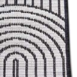 Rackhams Pangli Flatweave Reversible Black Rug Indoor-Outdoor - 120X170 cm - thumbnail 2