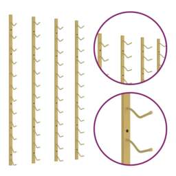 Rackhams Wall Mounted Wine Rack for 12 Bottles 2 pcs Gold Iron - thumbnail 4