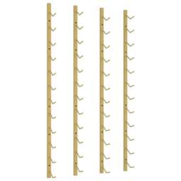 Rackhams Wall Mounted Wine Rack for 12 Bottles 2 pcs Gold Iron - thumbnail 2