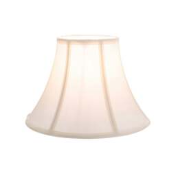 "Rackhams Traditional Empire Shaped Small 8"" Lamp Shade in Silky Cream Cotton Fabric" - thumbnail 2