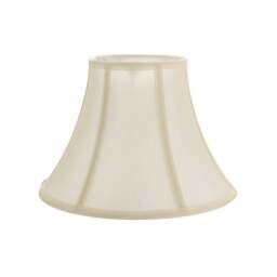 "Rackhams Traditional Empire Shaped Small 8"" Lamp Shade in Silky Cream Cotton Fabric"