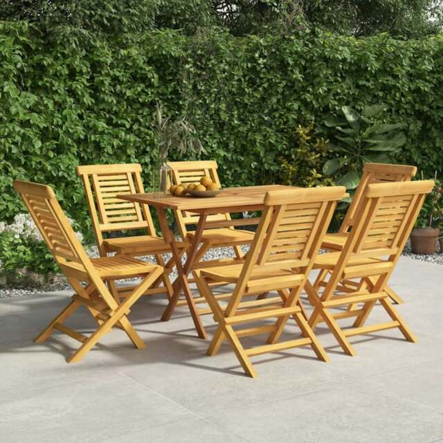 Rackhams Folding Garden Chairs 6 pcs 47x63x90 cm Solid Wood Teak