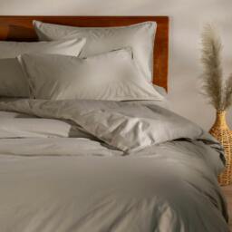 Rackhams Mocha Stonewashed Cotton 30cm Standard Fitted Sheets - Single - thumbnail 3